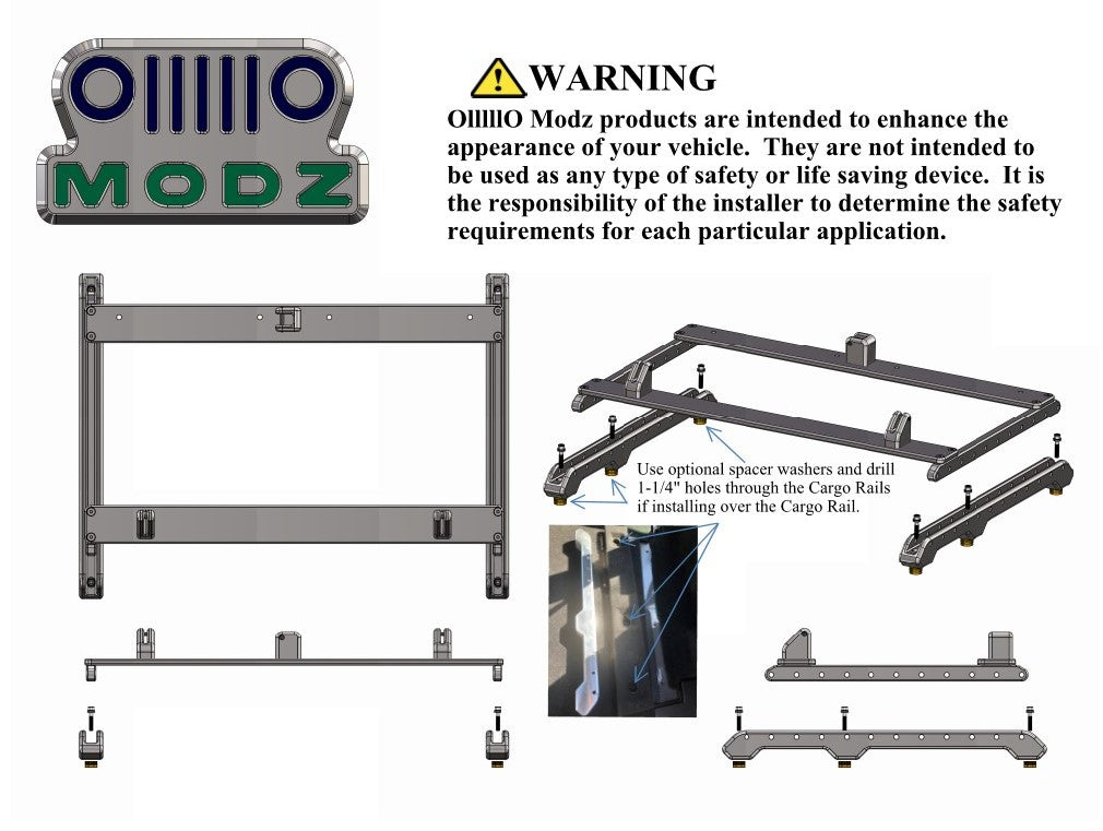 3rd Row Seat Mounting Bracket Kit for Jeep Wrangler JL Unlimited 2018-2026